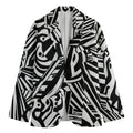 Abstract Dazzle Pattern Print Men's Cotton Blazer