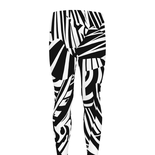 Abstract Dazzle Pattern Print Men's leggings
