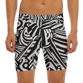 Abstract Dazzle Pattern Print Men's Long Boxer Briefs