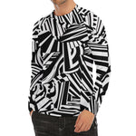 Abstract Dazzle Pattern Print Men's Long Sleeve Rash Guard