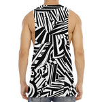 Abstract Dazzle Pattern Print Men's Muscle Tank Top