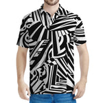 Abstract Dazzle Pattern Print Men's Polo Shirt