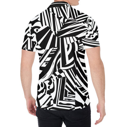 Abstract Dazzle Pattern Print Men's Shirt