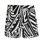 Abstract Dazzle Pattern Print Men's Sports Shorts