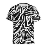 Abstract Dazzle Pattern Print Men's Sports T-Shirt