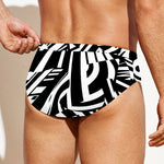 Abstract Dazzle Pattern Print Men's Swim Briefs