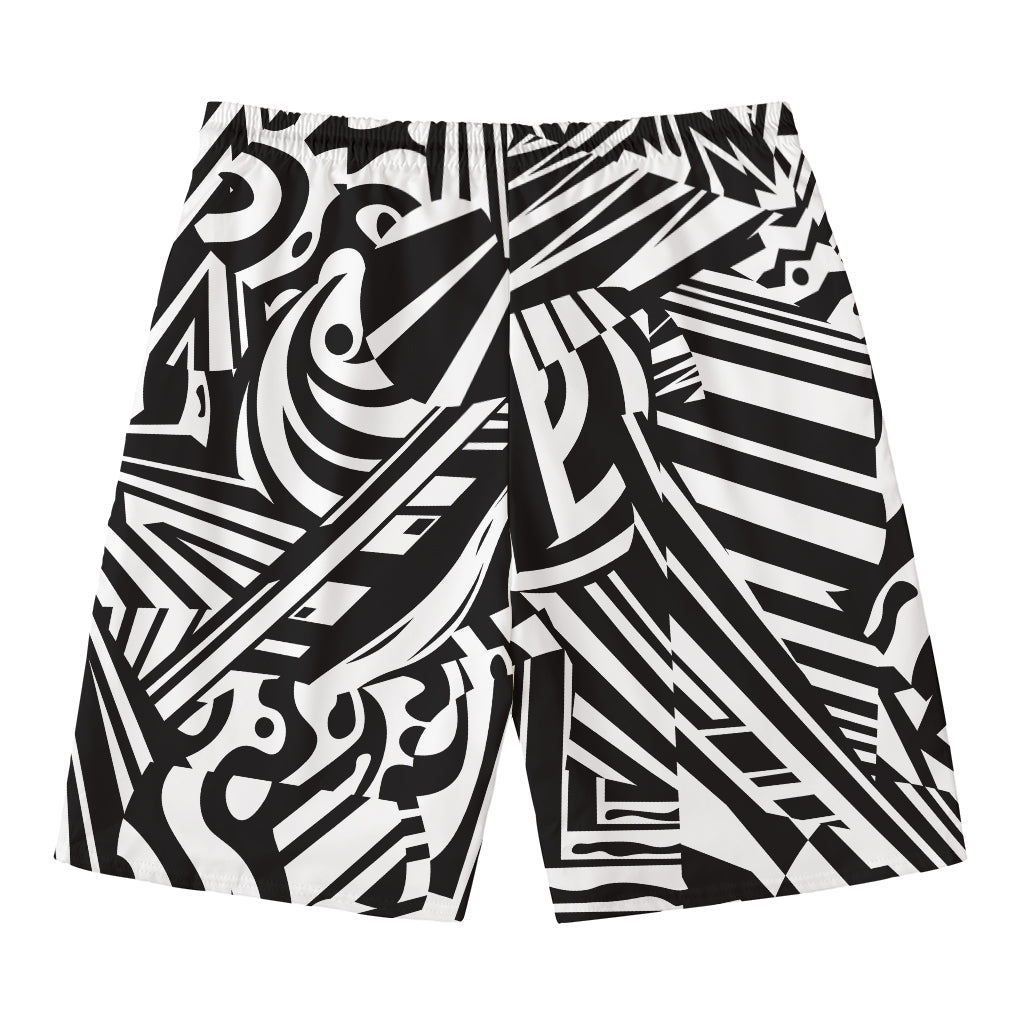 Abstract Dazzle Pattern Print Men's Swim Trunks
