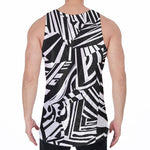 Abstract Dazzle Pattern Print Men's Velvet Tank Top