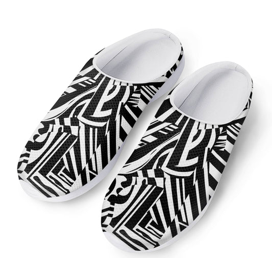 Abstract Dazzle Pattern Print Mesh Casual Shoes