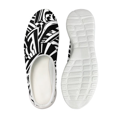 Abstract Dazzle Pattern Print Mesh Casual Shoes