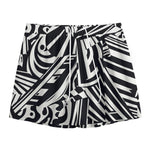 Abstract Dazzle Pattern Print Mesh Shorts