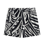 Abstract Dazzle Pattern Print Mesh Shorts