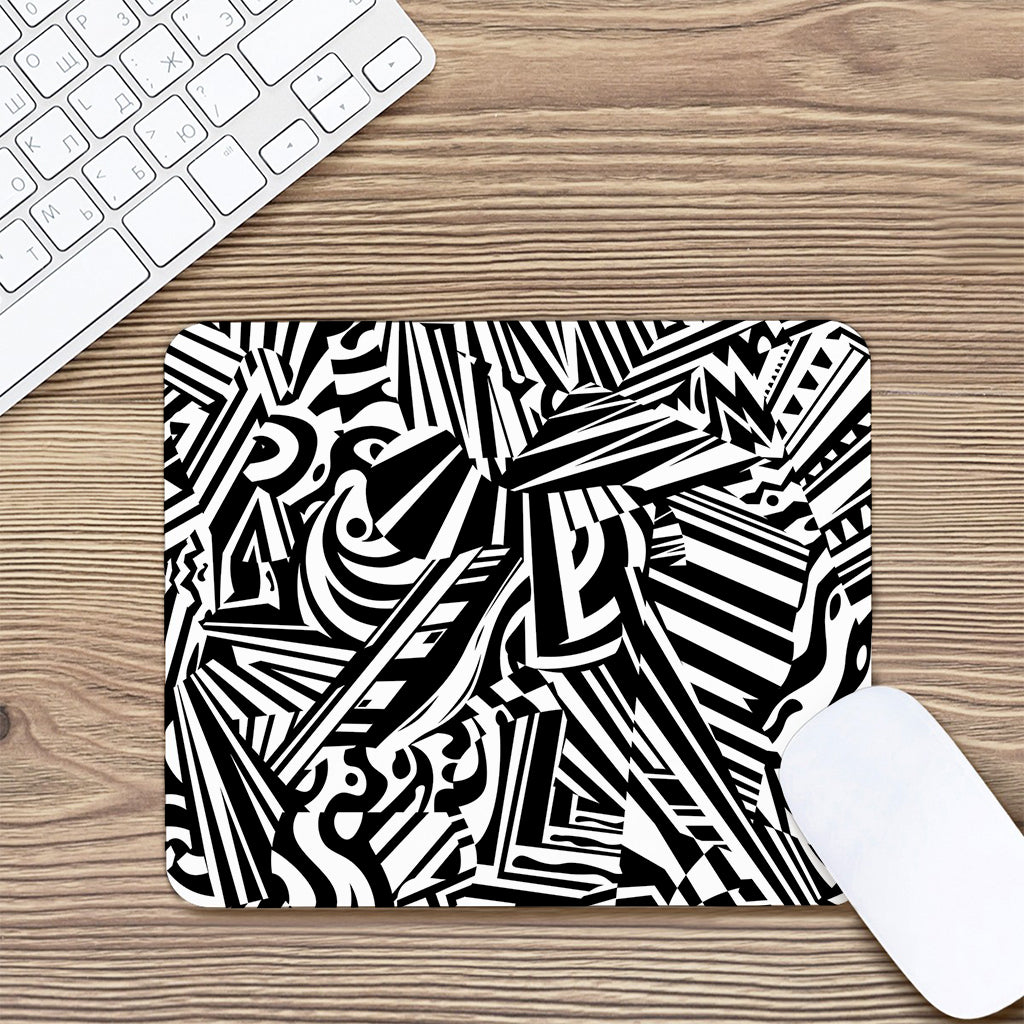 Abstract Dazzle Pattern Print Mouse Pad
