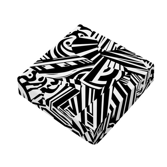 Abstract Dazzle Pattern Print Outdoor Seat Cushion Cover