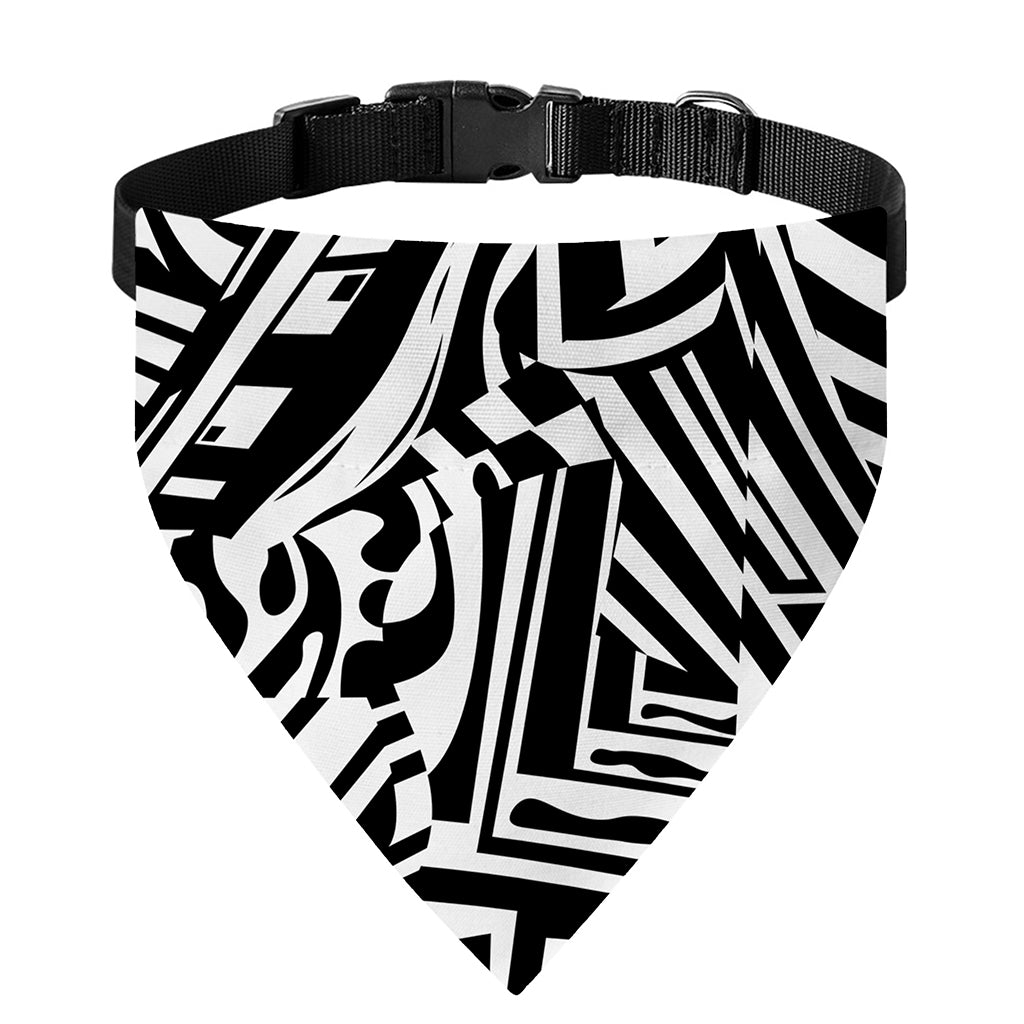Abstract Dazzle Pattern Print Over The Collar Dog Bandana