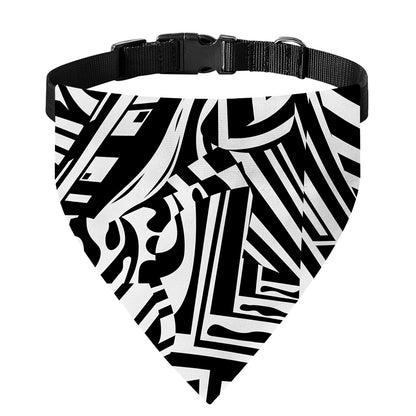 Abstract Dazzle Pattern Print Over The Collar Dog Bandana