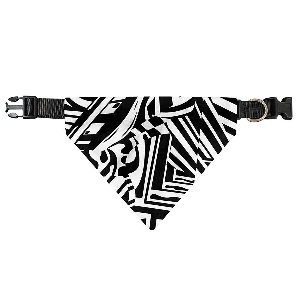 Abstract Dazzle Pattern Print Over The Collar Dog Bandana