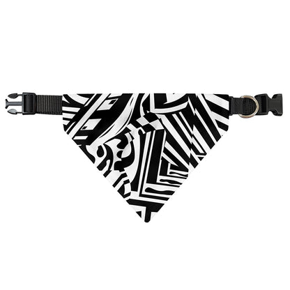 Abstract Dazzle Pattern Print Over The Collar Dog Bandana
