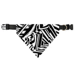 Abstract Dazzle Pattern Print Over The Collar Dog Bandana