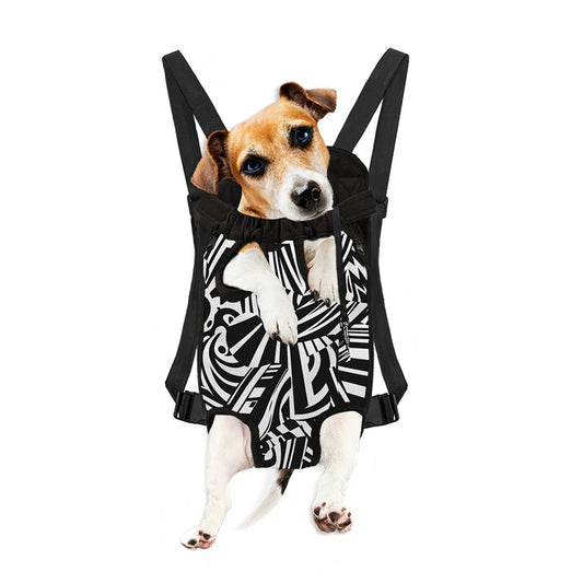 Abstract Dazzle Pattern Print Pet Carrier Backpack