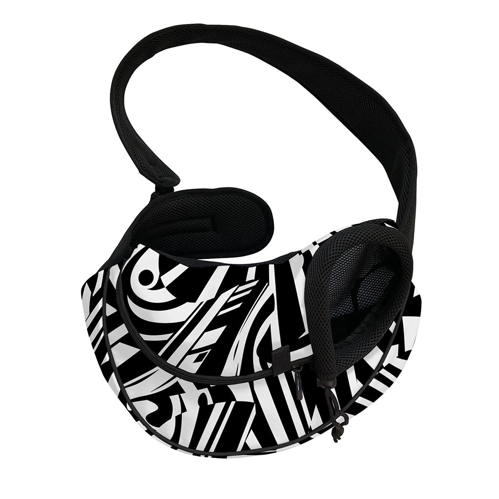 Abstract Dazzle Pattern Print Pet Sling Carrier