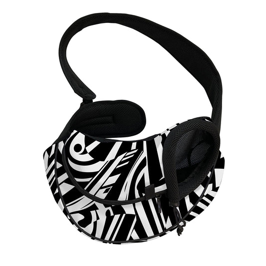 Abstract Dazzle Pattern Print Pet Sling Carrier