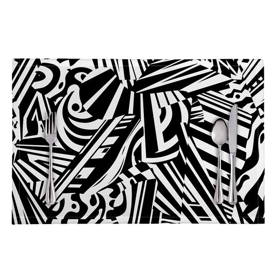 Abstract Dazzle Pattern Print Placemat