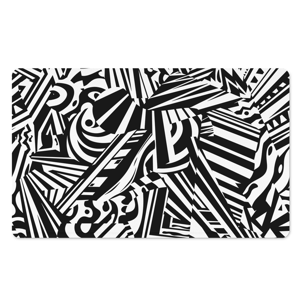 Abstract Dazzle Pattern Print Polyester Doormat
