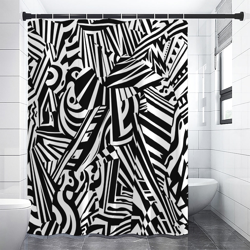 Abstract Dazzle Pattern Print Premium Shower Curtain