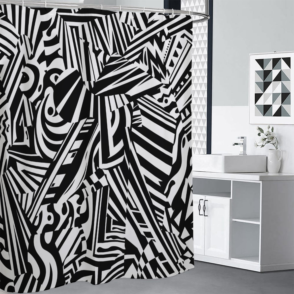Abstract Dazzle Pattern Print Premium Shower Curtain