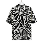 Abstract Dazzle Pattern Print Rayon Hawaiian Shirt