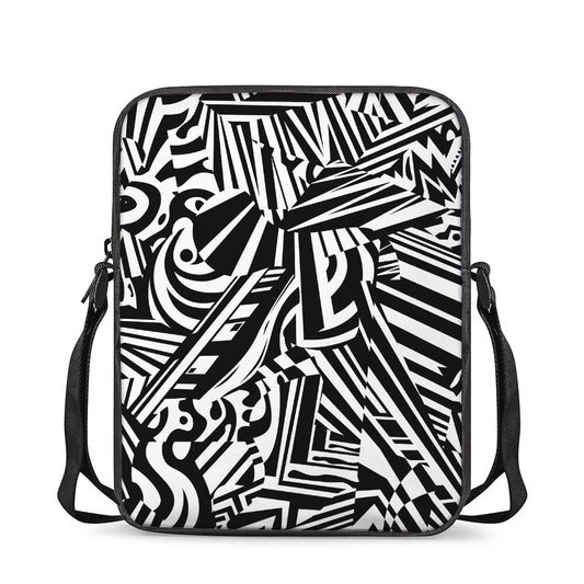 Abstract Dazzle Pattern Print Rectangular Crossbody Bag