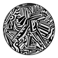 Abstract Dazzle Pattern Print Round Floor Mat