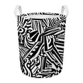 Abstract Dazzle Pattern Print Round Laundry Basket