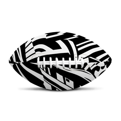 Abstract Dazzle Pattern Print Rugby Ball
