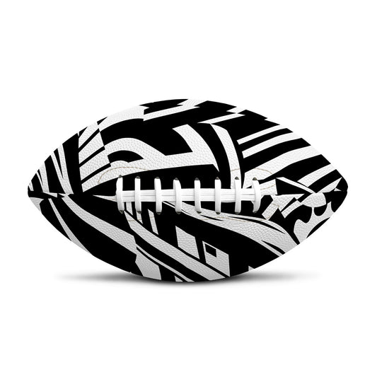 Abstract Dazzle Pattern Print Rugby Ball