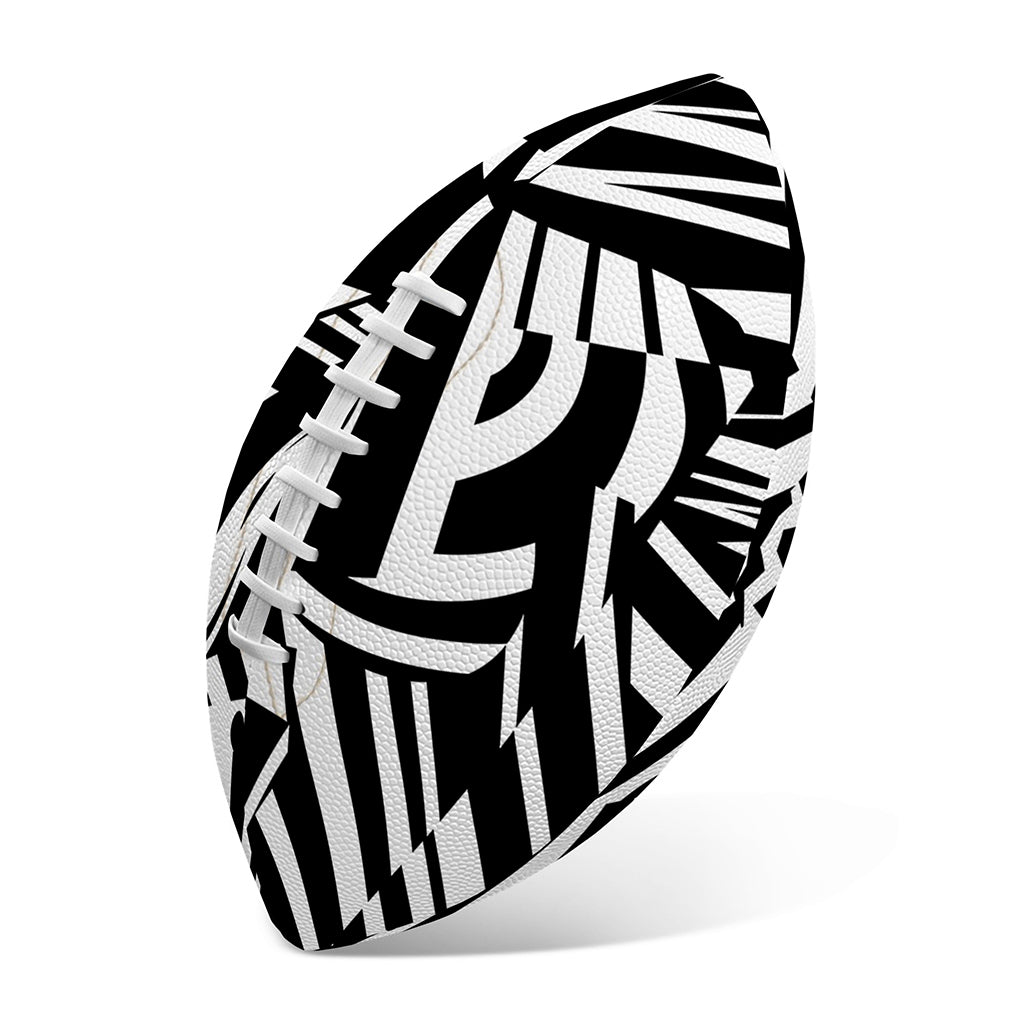 Abstract Dazzle Pattern Print Rugby Ball
