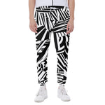 Abstract Dazzle Pattern Print Scuba Joggers