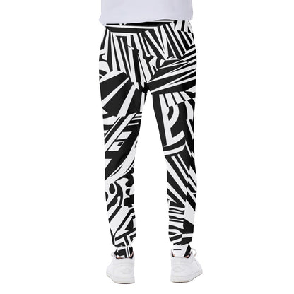 Abstract Dazzle Pattern Print Scuba Joggers