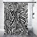 Abstract Dazzle Pattern Print Shower Curtain