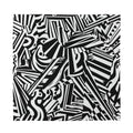 Abstract Dazzle Pattern Print Silk Bandana