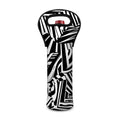 Abstract Dazzle Pattern Print Single Neoprene Wine Tote