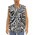 Abstract Dazzle Pattern Print Sleeveless Baseball Jersey