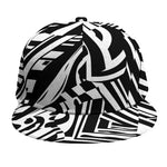 Abstract Dazzle Pattern Print Snapback Cap