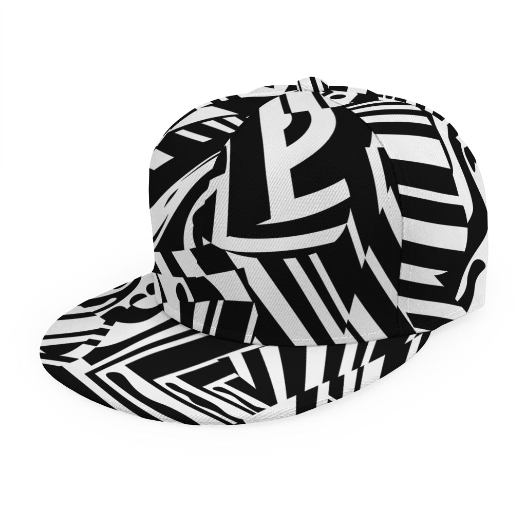 Abstract Dazzle Pattern Print Snapback Cap