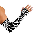 Abstract Dazzle Pattern Print Sun Protection Arm Sleeves