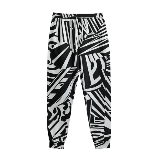 Abstract Dazzle Pattern Print Sweatpants