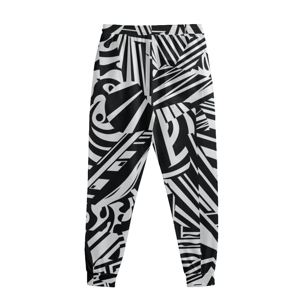 Abstract Dazzle Pattern Print Sweatpants