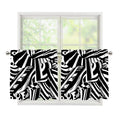 Abstract Dazzle Pattern Print Tier Curtains