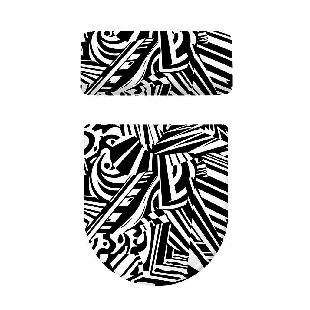 Abstract Dazzle Pattern Print Toilet Lid And Tank Cover Set